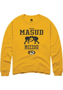 Luqman Masud  Rally Missouri Tigers Mens Gold NIL Sport Icon Long Sleeve Crew Sweatshirt