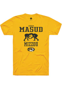 Luqman Masud  Missouri Tigers Gold Rally NIL Sport Icon Short Sleeve T Shirt