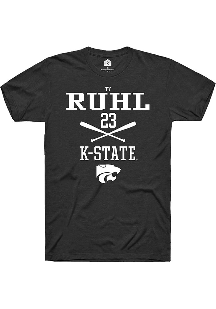 Ty Ruhl K-State Wildcats Black Rally NIL Sport Icon Short Sleeve T Shirt