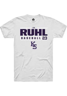 Ty Ruhl White K-State Wildcats NIL Stacked Box Short Sleeve T Shirt