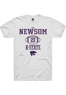 Asa Newsom White K-State Wildcats NIL Sport Icon Short Sleeve T Shirt