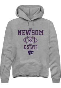 Asa Newsom Rally Mens Graphite K-State Wildcats NIL Sport Icon Hooded Sweatshirt