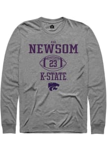 Asa Newsom Rally Mens Graphite K-State Wildcats NIL Sport Icon Tee