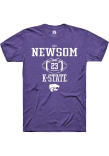 Asa Newsom Purple K-State Wildcats NIL Sport Icon Short Sleeve T Shirt