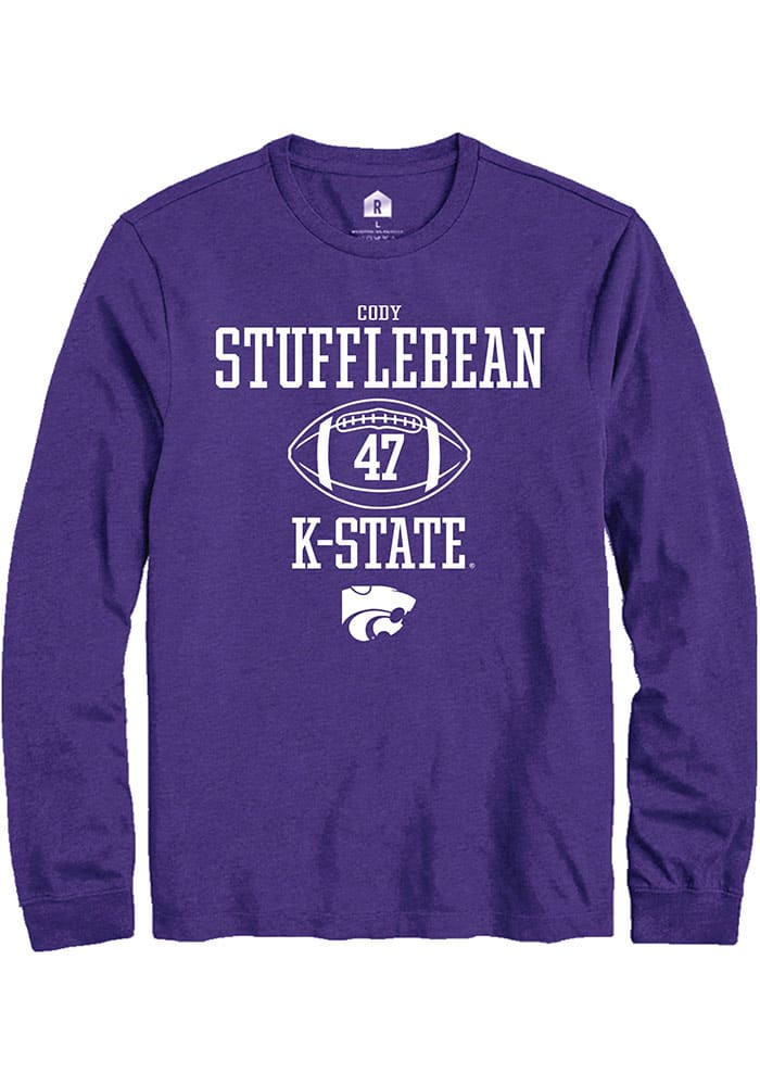 Cody Stufflebean K-State Wildcats Purple Rally NIL Sport Icon Long Sleeve T Shirt