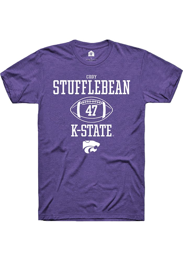 Cody Stufflebean K-State Wildcats Purple Rally NIL Sport Icon Short Sleeve T Shirt