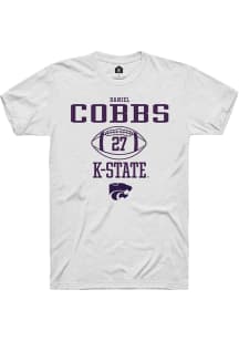 Daniel Cobbs White K-State Wildcats NIL Sport Icon Short Sleeve T Shirt