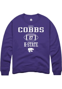 Daniel Cobbs Rally Mens Purple K-State Wildcats NIL Sport Icon Crew Sweatshirt