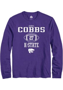 Daniel Cobbs Rally Mens Purple K-State Wildcats NIL Sport Icon Tee