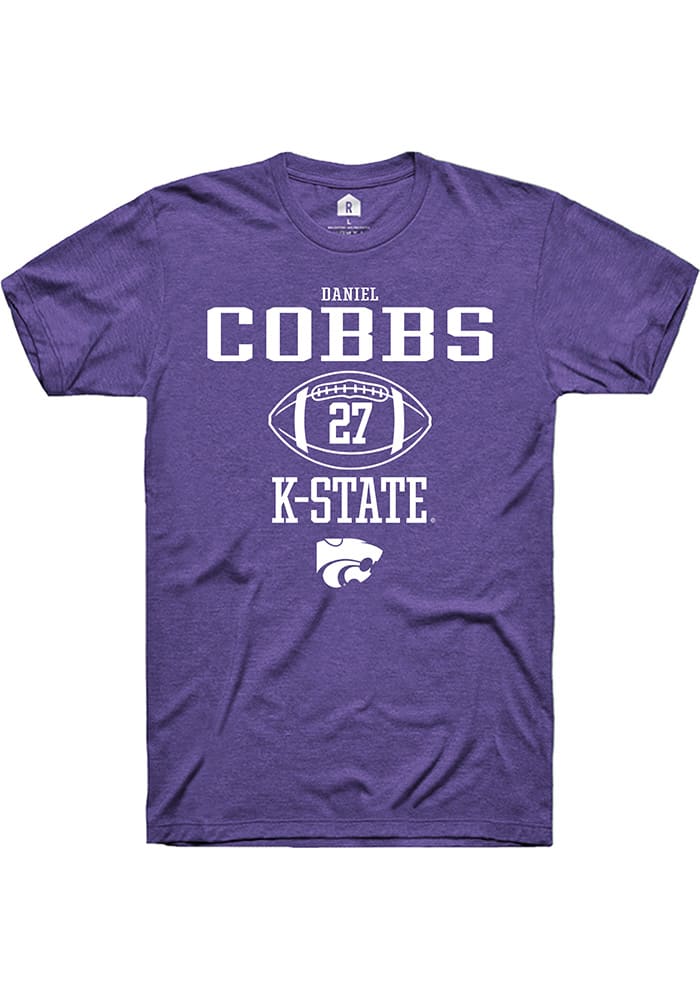 Daniel Cobbs K-State Wildcats Purple Rally NIL Sport Icon Short Sleeve T Shirt