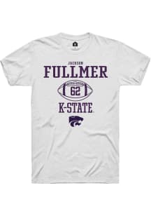 Jackson Fullmer White K-State Wildcats NIL Sport Icon Short Sleeve T Shirt