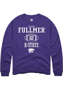 Jackson Fullmer Rally Mens Purple K-State Wildcats NIL Sport Icon Crew Sweatshirt