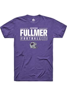 Jackson Fullmer Purple K-State Wildcats NIL Stacked Box Short Sleeve T Shirt