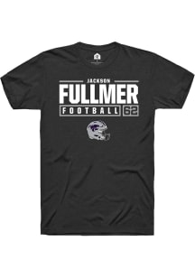 Jackson Fullmer Black K-State Wildcats NIL Stacked Box Short Sleeve T Shirt