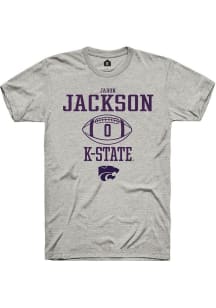 Jadon Jackson  K-State Wildcats Ash Rally NIL Sport Icon Short Sleeve T Shirt