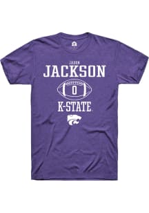 Jadon Jackson  K-State Wildcats Purple Rally NIL Sport Icon Short Sleeve T Shirt