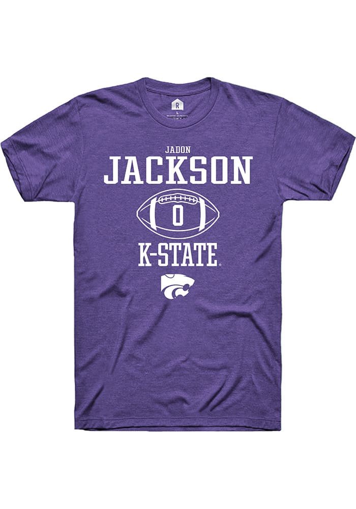 Jadon Jackson K-State Wildcats Purple Rally NIL Sport Icon Short Sleeve T Shirt