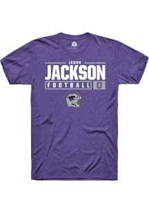 Jadon Jackson  K-State Wildcats Purple Rally NIL Stacked Box Short Sleeve T Shirt