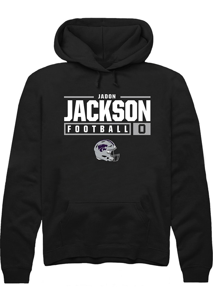 Rally K-State Wildcats Mens Black NIL Stacked Box Long Sleeve Hoodie