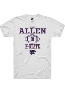 Jordan Allen  K-State Wildcats White Rally NIL Sport Icon Short Sleeve T Shirt