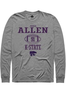 Jordan Allen  K-State Wildcats Graphite Rally NIL Sport Icon Long Sleeve T Shirt