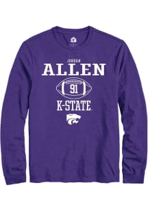 Jordan Allen  K-State Wildcats Purple Rally NIL Sport Icon Long Sleeve T Shirt