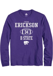 Trevor Erickson Rally Mens Purple K-State Wildcats NIL Sport Icon Tee