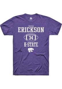 Trevor Erickson Purple K-State Wildcats NIL Sport Icon Short Sleeve T Shirt