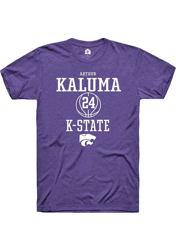 Arthur Kaluma K-State Wildcats Purple Rally NIL Sport Icon Short Sleeve T Shirt