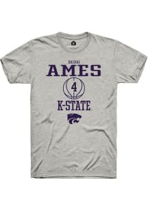Dai Dai Ames  K-State Wildcats Ash Rally NIL Sport Icon Short Sleeve T Shirt