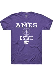 Dai Dai Ames  K-State Wildcats Purple Rally NIL Sport Icon Short Sleeve T Shirt