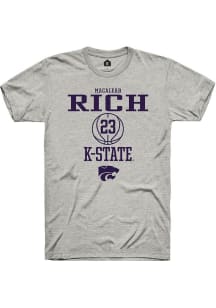 Macaleab Rich Ash K-State Wildcats NIL Sport Icon Short Sleeve T Shirt