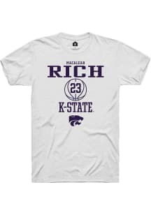 Macaleab Rich  K-State Wildcats White Rally NIL Sport Icon Short Sleeve T Shirt