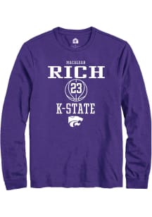 Macaleab Rich  K-State Wildcats Purple Rally NIL Sport Icon Long Sleeve T Shirt