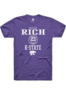 Macaleab Rich  K-State Wildcats Purple Rally NIL Sport Icon Short Sleeve T Shirt