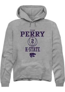 Tylor Perry  Rally K-State Wildcats Mens Graphite NIL Sport Icon Long Sleeve Hoodie