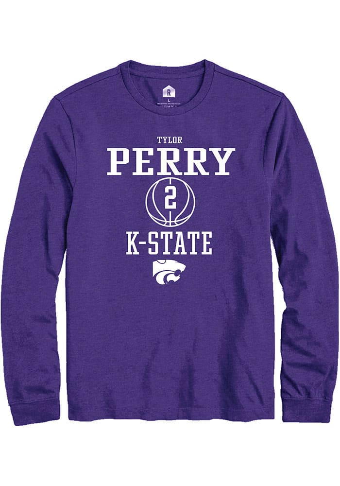 Tylor Perry K-State Wildcats Purple Rally NIL Sport Icon Long Sleeve T Shirt