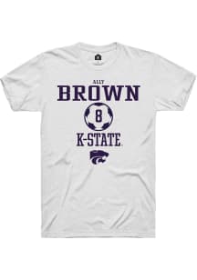 Ally Brown White K-State Wildcats NIL Sport Icon Short Sleeve T Shirt