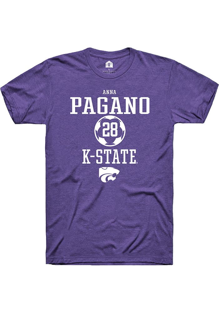 Anna Pagano K-State Wildcats Purple Rally NIL Sport Icon Short Sleeve T Shirt