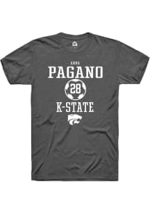 Anna Pagano Dark Grey K-State Wildcats NIL Sport Icon Short Sleeve T Shirt