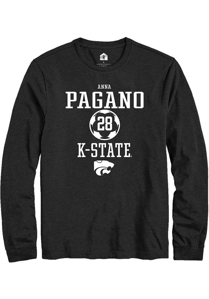 Anna Pagano K-State Wildcats Black Rally NIL Sport Icon Long Sleeve T Shirt
