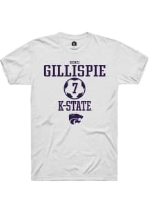 Kenzi Gillispie  K-State Wildcats White Rally NIL Sport Icon Short Sleeve T Shirt