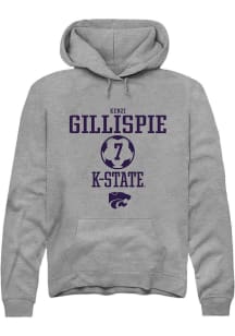 Kenzi Gillispie Rally Mens Graphite K-State Wildcats NIL Sport Icon Hooded Sweatshirt