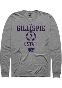 Kenzi Gillispie  K-State Wildcats Graphite Rally NIL Sport Icon Long Sleeve T Shirt