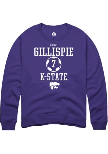 Kenzi Gillispie Rally Mens Purple K-State Wildcats NIL Sport Icon Crew Sweatshirt