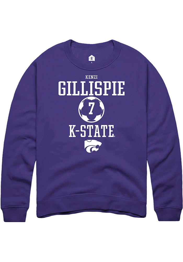 Kenzi Gillispie Rally K-State Wildcats Mens Purple NIL Sport Icon Long Sleeve Crew Sweatshirt