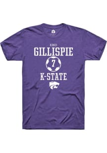 Kenzi Gillispie  K-State Wildcats Purple Rally NIL Sport Icon Short Sleeve T Shirt