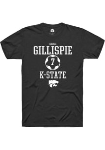 Kenzi Gillispie  K-State Wildcats Black Rally NIL Sport Icon Short Sleeve T Shirt