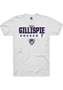 Kenzi Gillispie  K-State Wildcats White Rally NIL Stacked Box Short Sleeve T Shirt