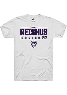 Laney Reishus White K-State Wildcats NIL Stacked Box Short Sleeve T Shirt